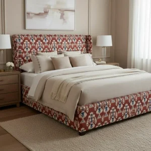 Tecido Linho Ikat Vermelho