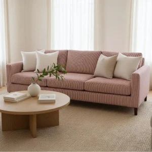 Tecido Linho Listrado Vermelho