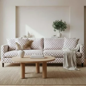 Tecido Linho Floral Vermelho