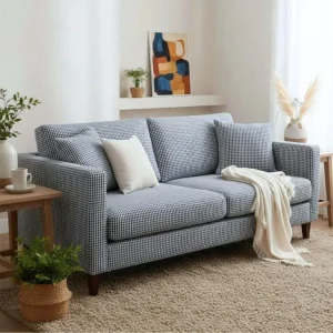 Tecido Linho Listrado Azul