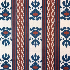 Tecido Linho Ikat Vermelho