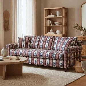 Tecido Linho Ikat Vermelho