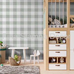 Papel de Parede Xadrez Verde