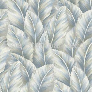 Papel de Parede Folhas Azuladas