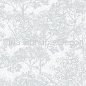 Papel de Parede Arvoredo Cinza