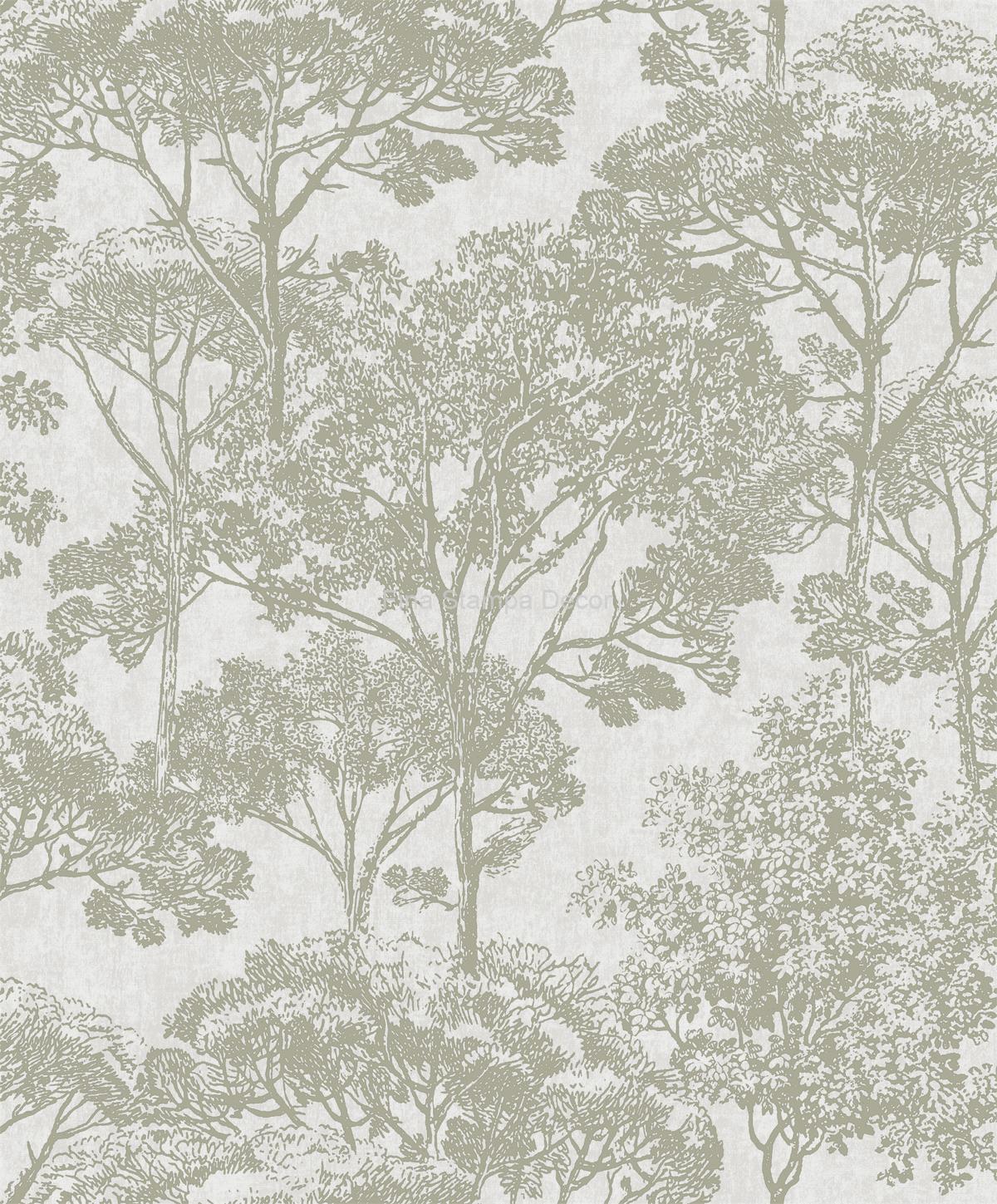 papel de parede arvoredo esverdeado