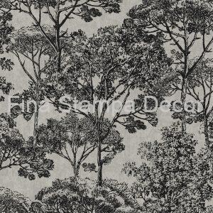Papel de Parede Arvoredo Cinza
