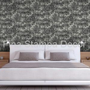 Papel de Parede Arvoredo Cinza