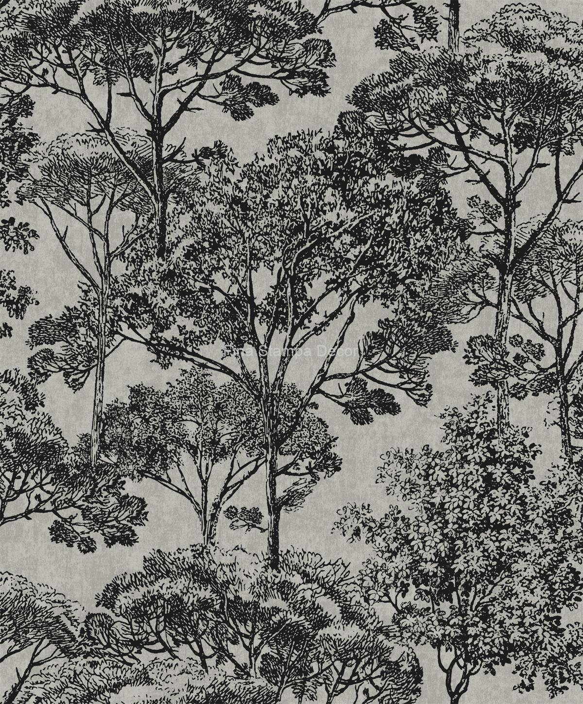 papel de parede arvoredo cinza