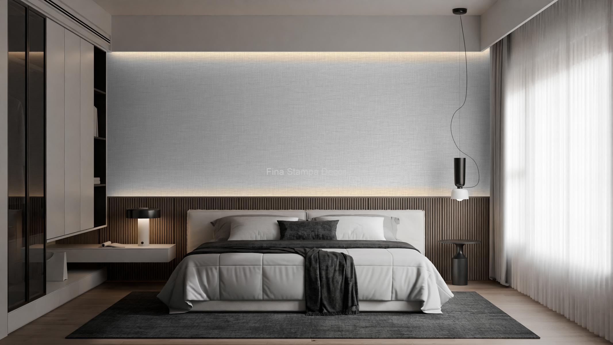 Papel de Parede Linho Cinza - Imagem 2