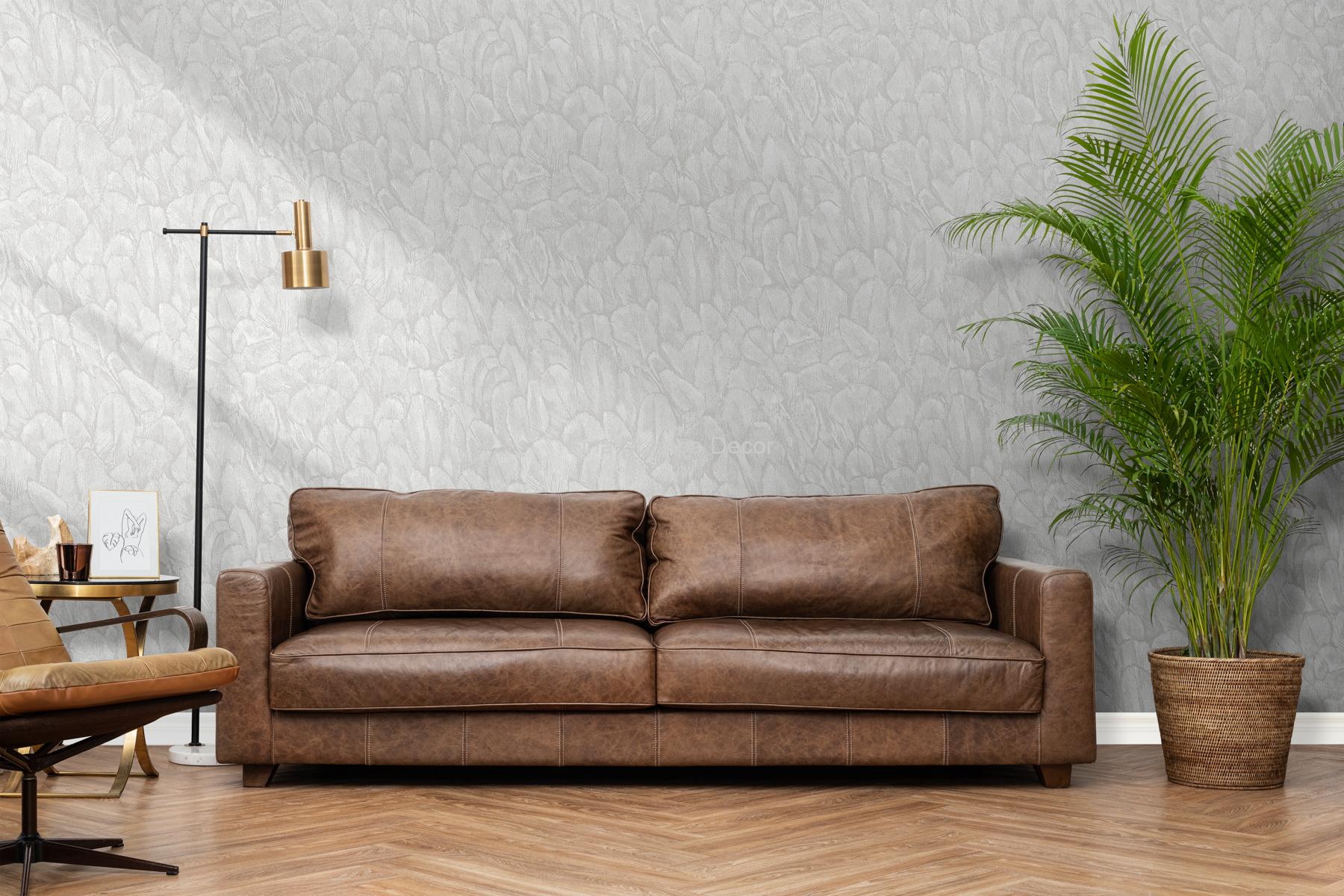 Papel de Parede Folhagem Azul - Imagem 2