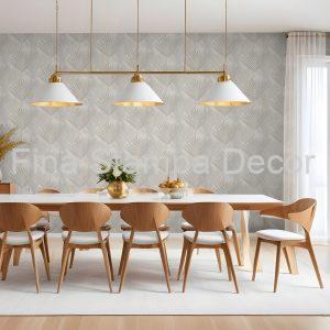 Papel de Parede Folha Cinza