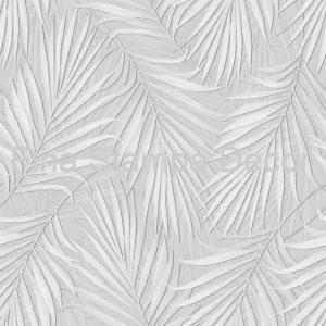 Papel de Parede Cinza Folhagem