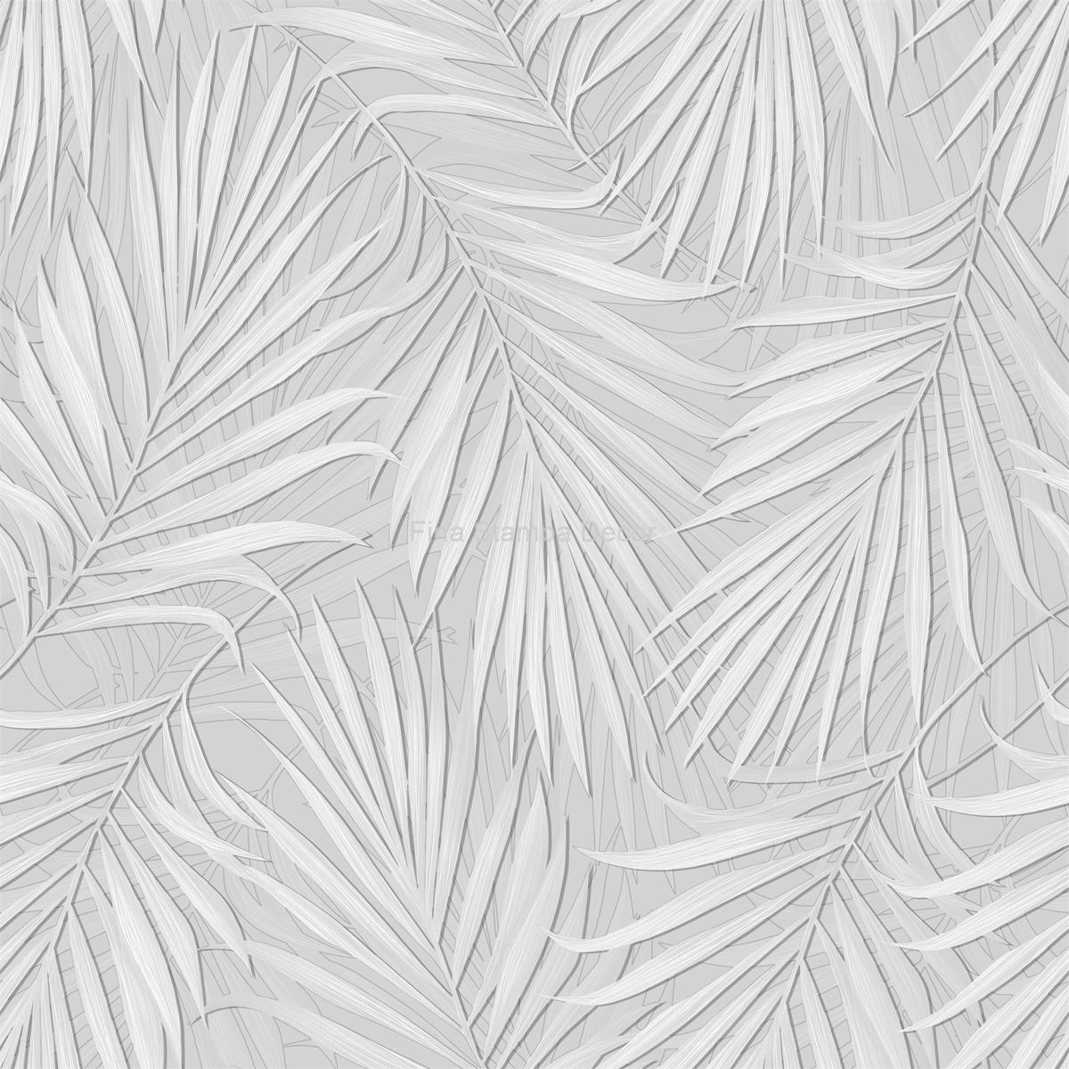 papel de parede cinza folhagem