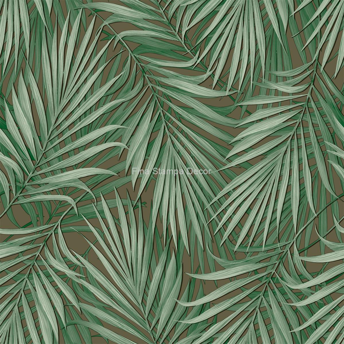 papel de parede verde folhagens