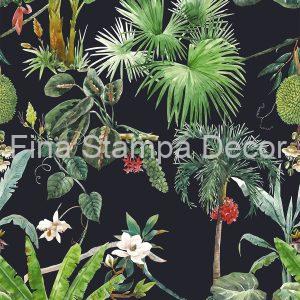 Papel de Parede Preto Botânica