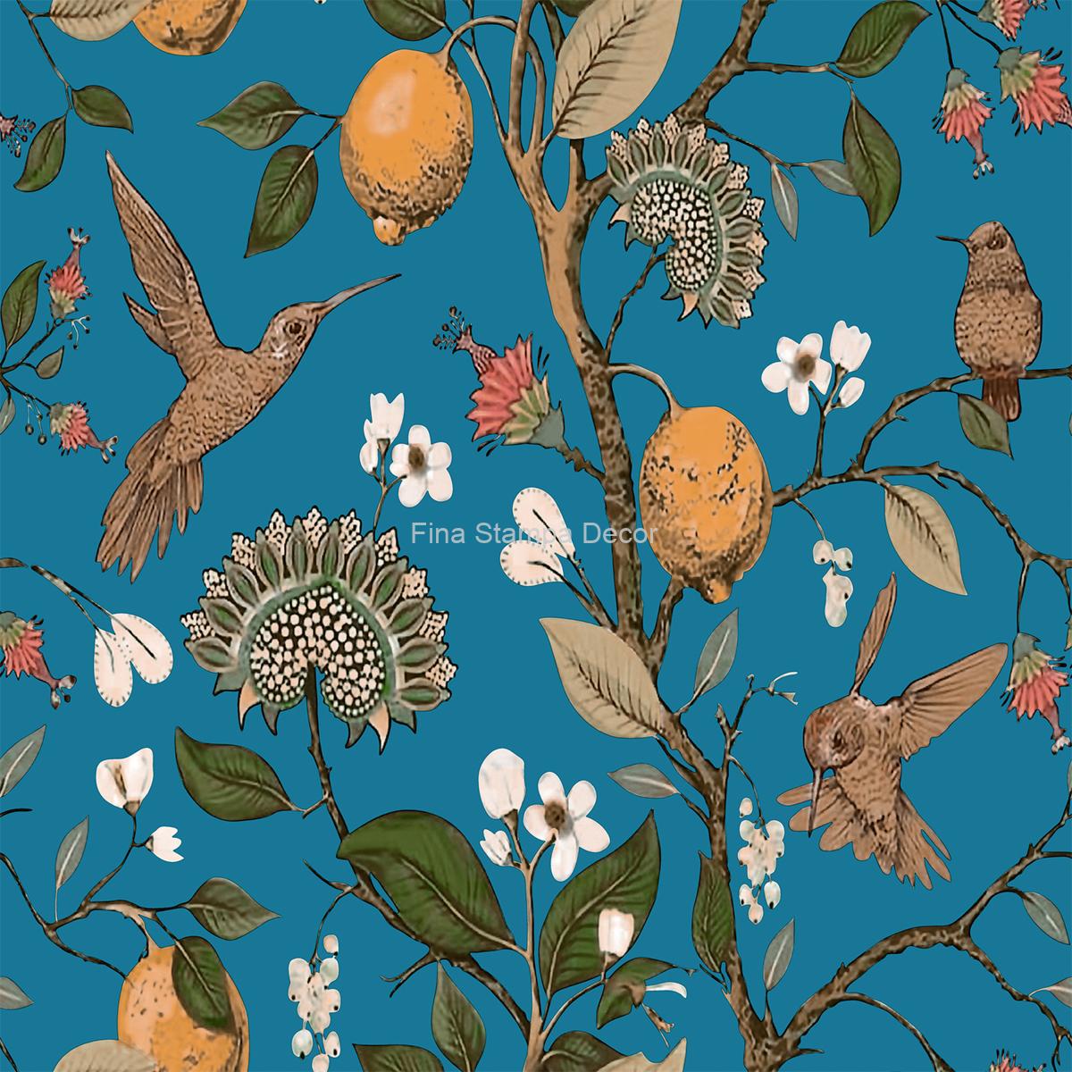 papel de parede azul tropical