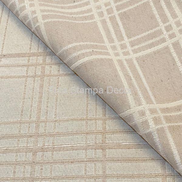 Tecido Jacquard Xadrez Bege - Imagem 3