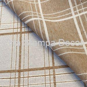 Tecido Jacquard xadrez caramelo