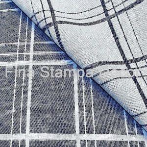 Tecido Jacquard Xadrez Azul