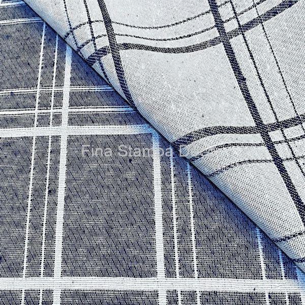 Tecido Jacquard Xadrez Azul - Imagem 2