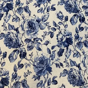 Tecido Linho Rosa Azul