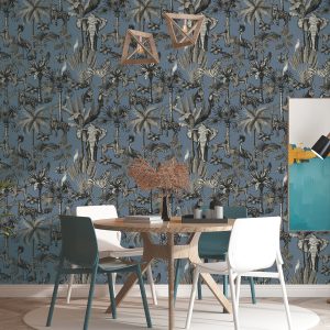 Papel de Parede Savana Azul