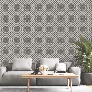 Papel de Parede Geométrico Cinza