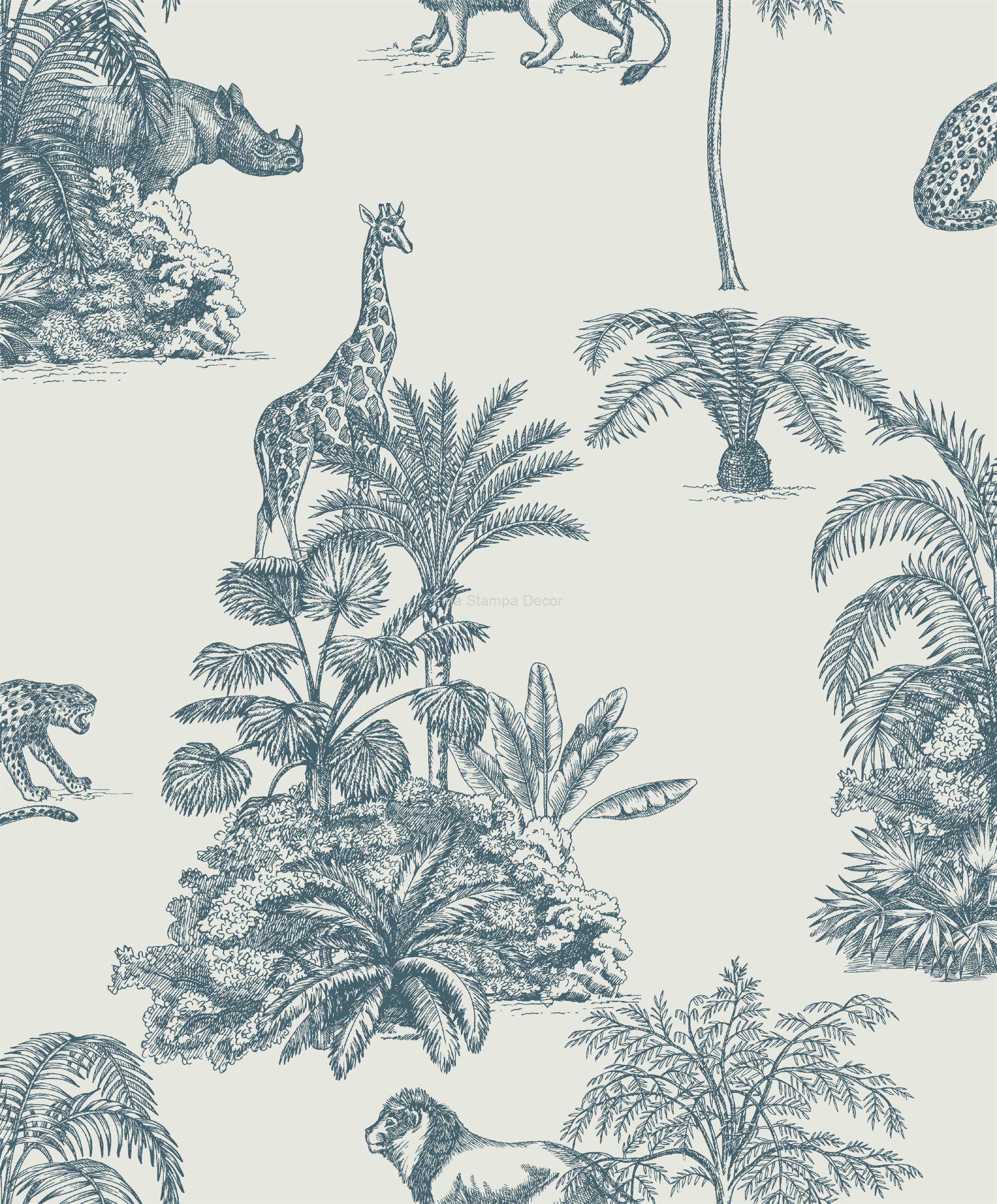 papel de parede toile de jouy