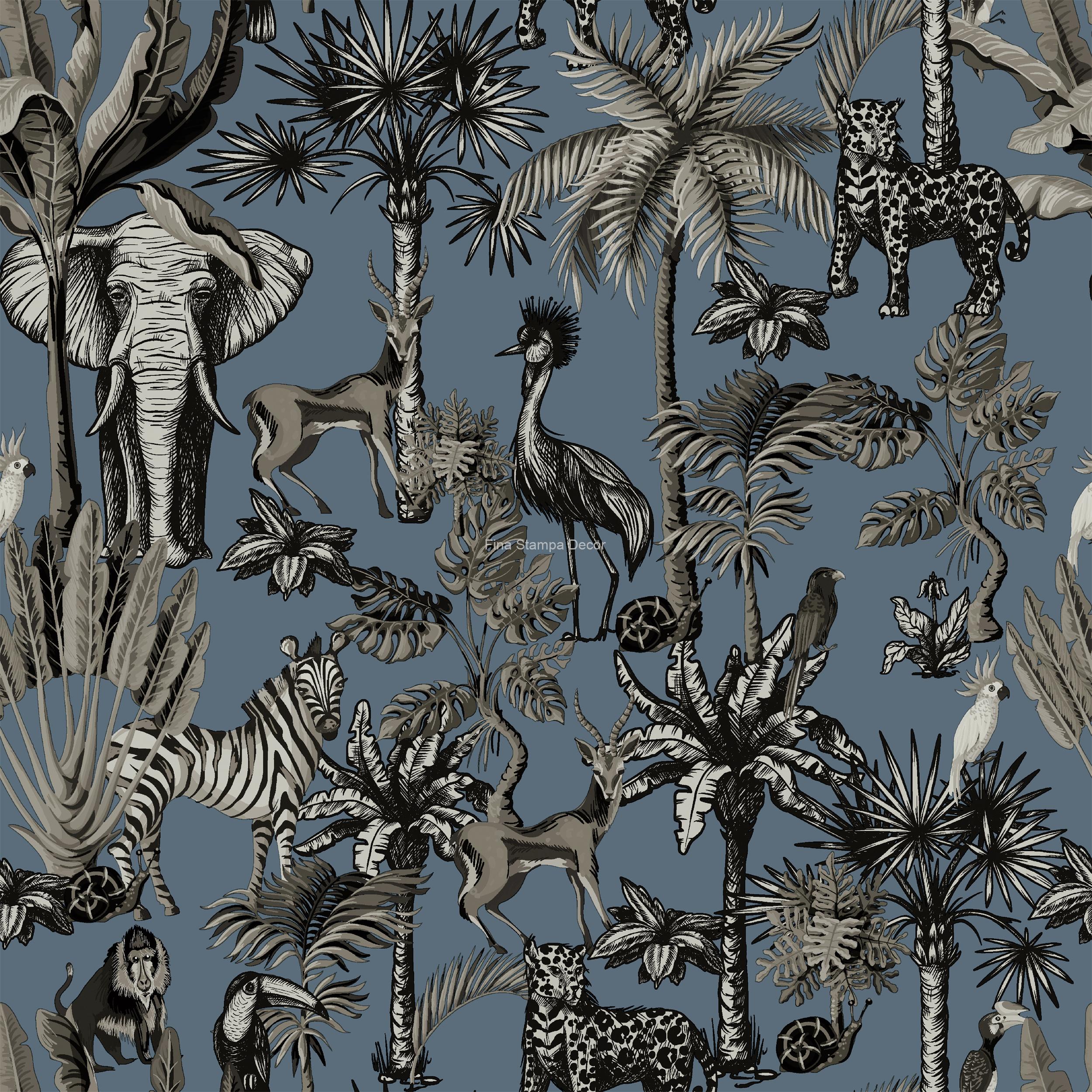papel de parede azul savana