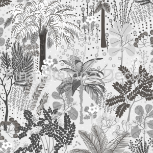 Papel de Parede Arvoredo Cinza
