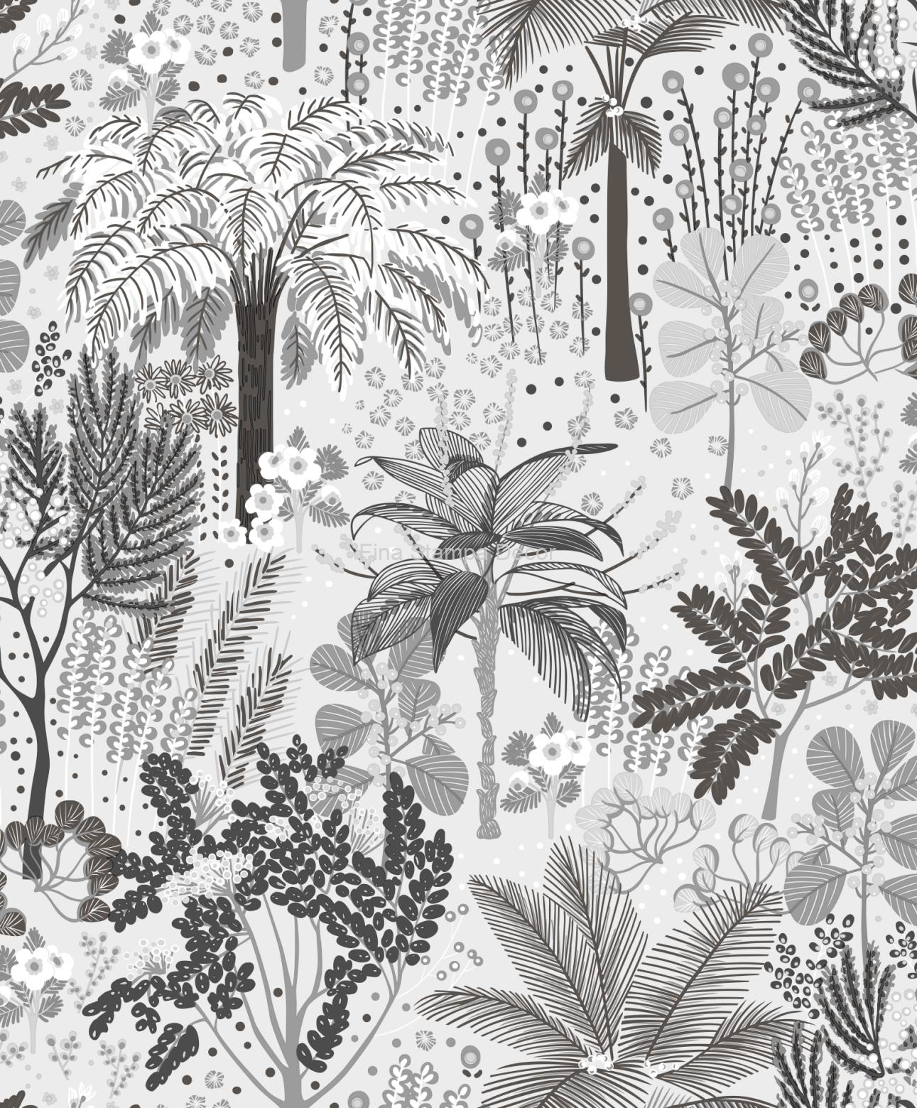 papel de parede arvoredo cinza