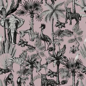 Papel de Parede Rosa Savana