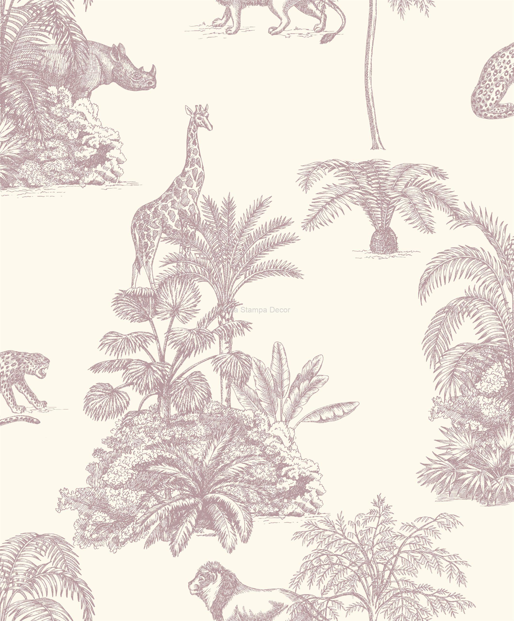 papel de parede toilu de jouy
