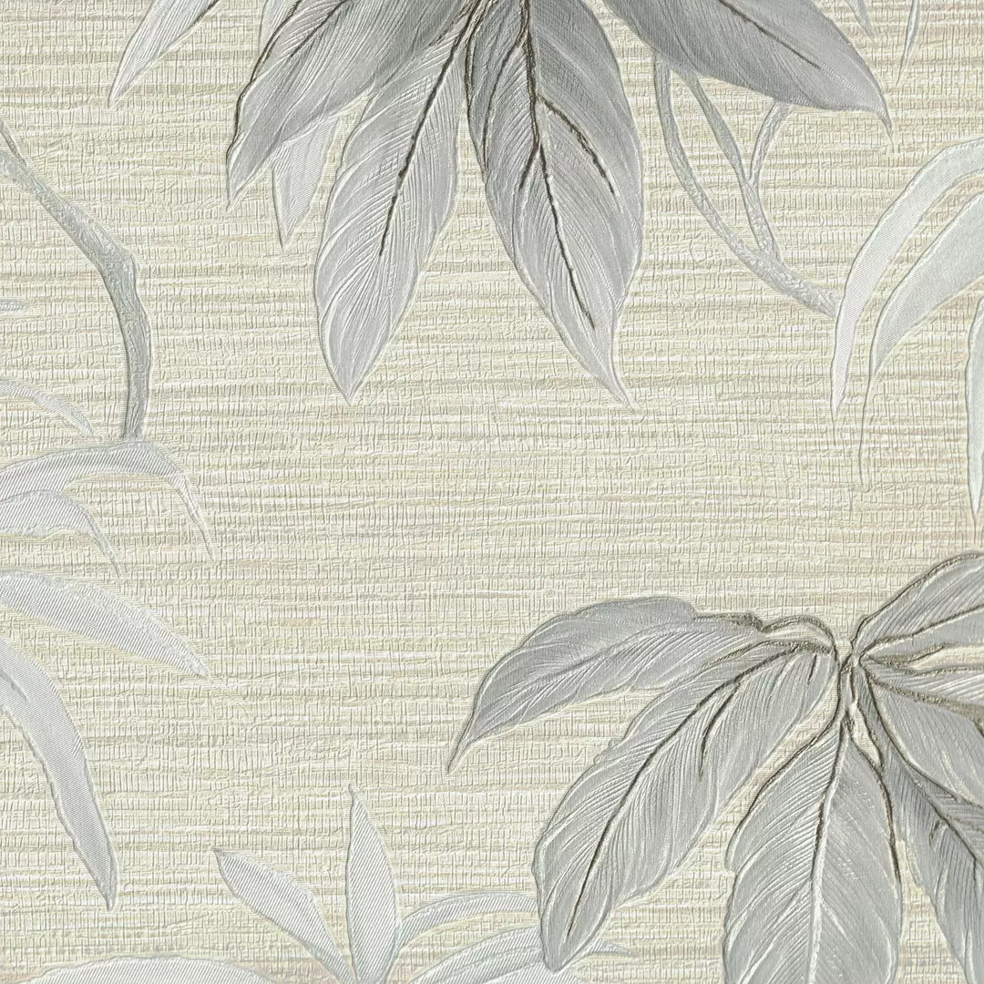 papel de parede bege folhagem