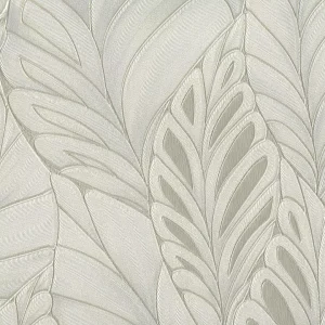 Papel de Parede Folhas Cinza